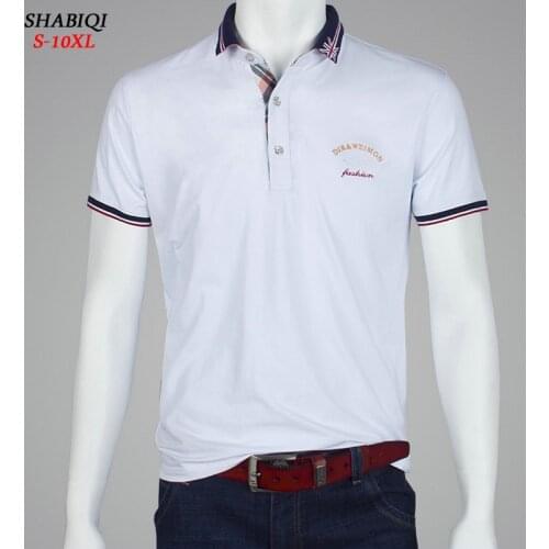 SHABIQI Classic Brand Men shirt Men Polo Shirt Men Short Sleeve Polos Shirt T Designer Polo Shirt Plus Size 6XL 7XL 8XL 9XL 10X