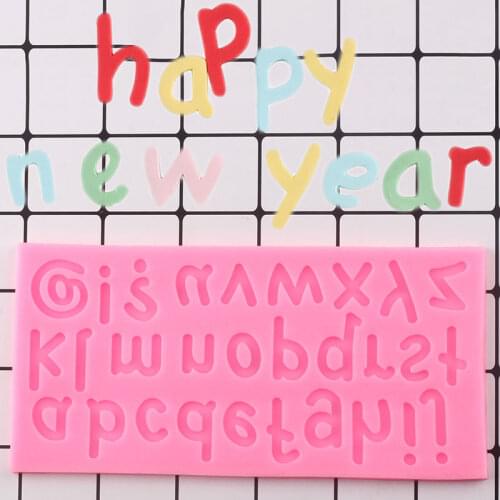 3D Letters Cake Silicone Mold DIY Party Cupcake Topper Fondant Cake Decorating Tools Candy Clay Chocolate Gumpaste Moulds