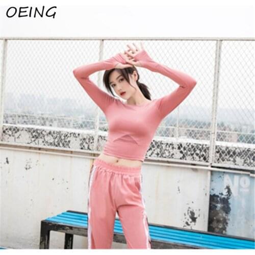 Seamless Mesh Shirts Yoga Workout Top Long Sleeve Sportwear Running Crop Tops for Women