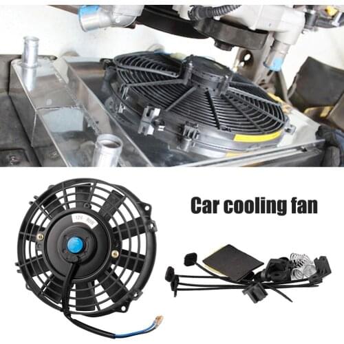12V 80W 7 Inch Universal Car Water Tank Electronic Fan Cooler Radiator Cooling Thermo Electric Fan Auto Cooling Fan High Power