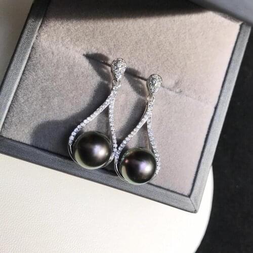 Party Jewelry 925 Sterling Silver Earrings Findings Settings Base Mountings Parts Mounts for Pearls Agate Crystal Stones Jade