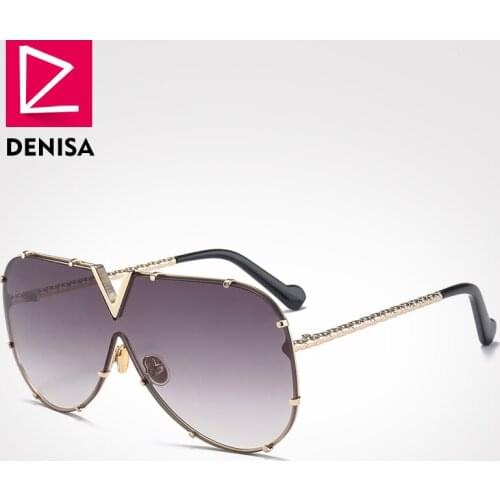DENISA Pilot Sunglasses Women Men Driving Classic Vintage Sun Glasses UV400 Brand Designer Girls Glasses zonnebril dames G18001