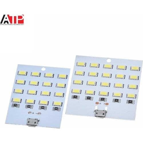 1PCS high quality 5730 smd 5V 430mA~470mA White Mirco Usb 5730 LED lighting panel USB mobile light Emergency light night light