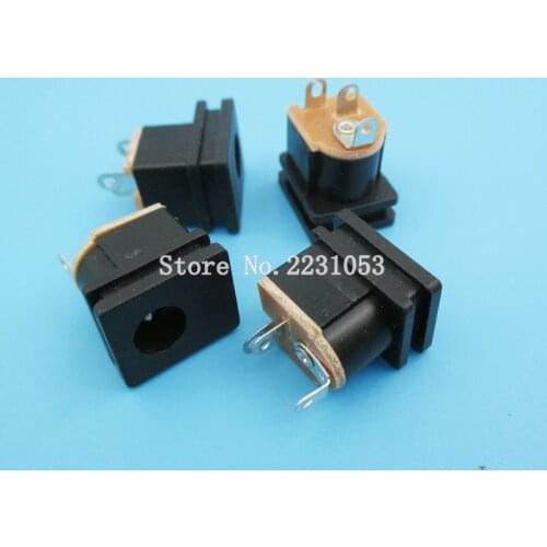 10PCS/LOT DC015 DC Power Jack Socket Panel Mount Connector 5.5mm 2.1mm connector types 5*5*2.1