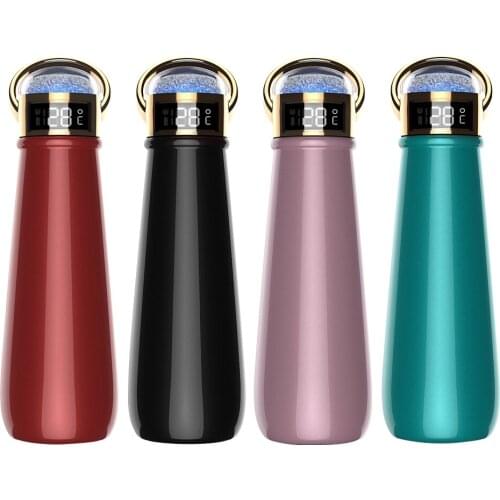 420ml Water Bottle Smart Thermos Cup Stainless Steel Temperature Display Travel Cup For Cycling Gym Office Business Gift