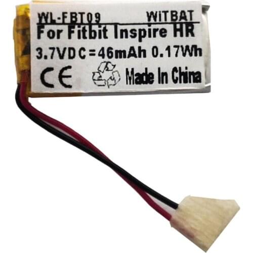 Battery for Fitbit Inspire HR Wristband Watch New Li-Polymer Rechargeable Accumulator Pack Replacement 3.7V 46mAh