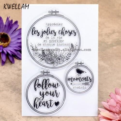 Follow your heart Scrapbook DIY photo cards rubber stamp clear stamp transparent stamp 11x16cm KW8030518
