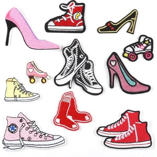 DIY Sport Shoes Cartoon Patches Iron on Embroidered Applique for Child Clothes Backpack Decoration Small Patches 3D