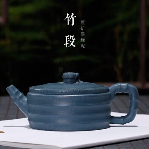 Gu recommended chlorite ores ink bamboo segment pot of the less goods all hand old material a undertakes the teapot