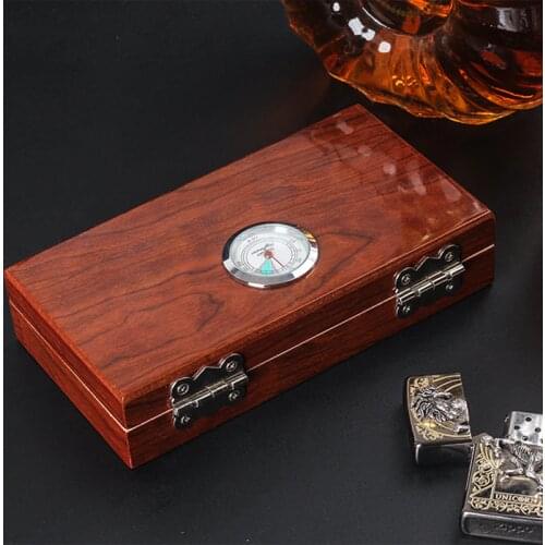 Cedar Wood Cigar Travel Humidor Box Portable Cigar Case W/Hygrometer Cigar Humidor Sigaren Box