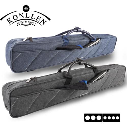 KONLLEN 7 Holes 3 Butts 4 Shafts Cue Case Carrying Bag High Capacity Oxford Canvas Bag Wear-resistant Case Billiard Accessories