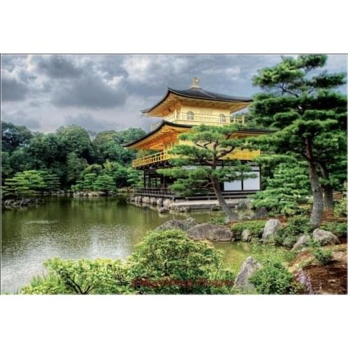 Needlework for embroidery DIY French DMC High Quality - Counted Cross Stitch Kits 14 ct Oil painting - Temple Kyoto