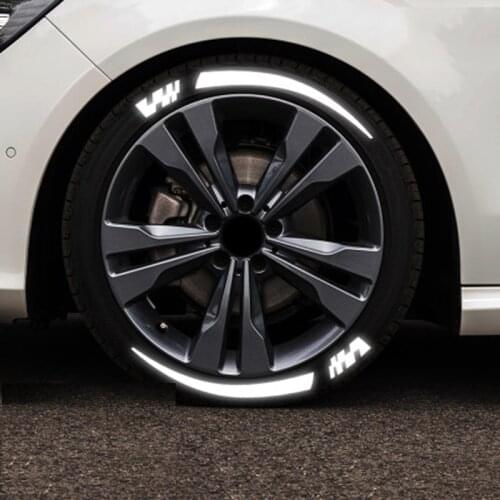 Car Sticker Letters Reflective Tire Wheel 3D Personalized Tread Easy Installation Sticker Motorcycle Stickers DIY Wheel Label
