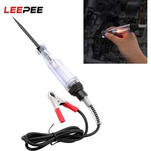 LEEPEE DC 6V 12V 24V Probe Light System Car Circuit Tester Pen Auto Voltage Test Light Probe Pen Detector Diagnostic Test Tools