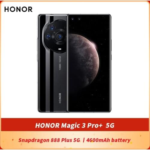 Original HONOR Magic 3 Pro Plus 5G SmartPhone 6.76''120Hz OLED Flexible Curved Snapdragon 888 Plus 50MP Quad Camera Magic 3 Pro