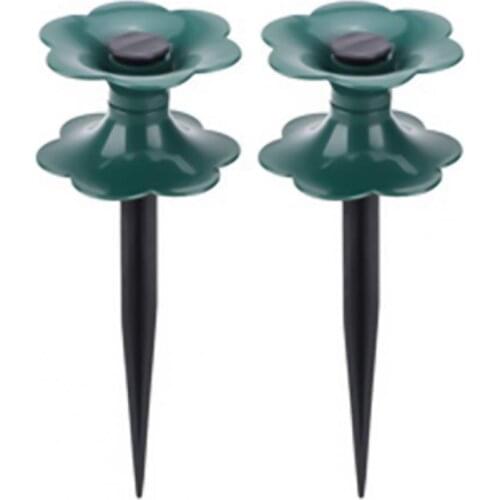 Stable 2Pcs Reliable Stable Garden Hose Wheel Guide Stake Green Hose Guide Fine Workmanship for Lawn