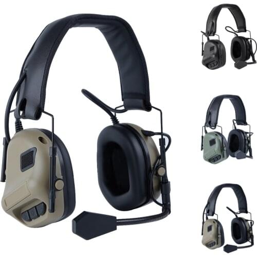Tactical Headset with PTT Shooting Earmuff Outdoor Sports Protective Headset Military Headsets