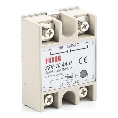 Solid state relay SSR-10AA-H 10A actually 80-250V AC TO 90-480V AC SSR 10AA H relay solid state Resistance Regulator