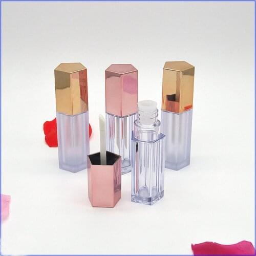 Packing Plastic Lip Gloss Tube Five Angle Rhombus Empty Lip Glaze Container 10ML Cosmetic Compact Lip Balm Liquid Lipstick Tube