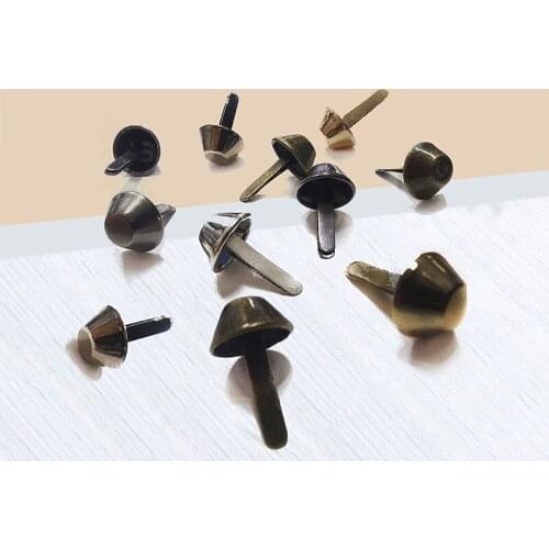 100 Pcs/Batch Of 4 Colors Long Foot Nails 12mm Luggage Base Metal Fittings Decorative Rivet Bucket Foam Leather Craft Bag Belt