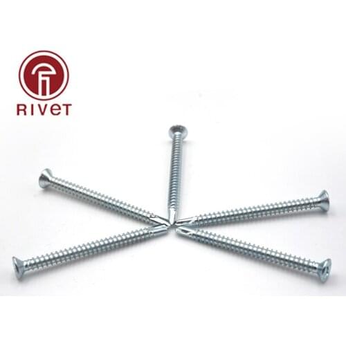 20PCS M4.0*20/25/30/40/50mm Cross Flat Countersunk Head Phillips Self Drilling Tail Screw Bolt Tapping Screw Carbon Steel