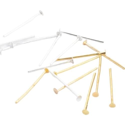 200pcs Gold SilverColor Flat Head Pins 20 30 40 50mm T Letter Pins Findings For Jewelry Making Handmade Diy Accessories Supplies