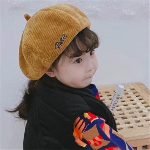 2019 Fall Winter Solid Tail Warm Kids Children Berets Hat Cap Soft Girl Fashion Accessories Outdoor-QNC