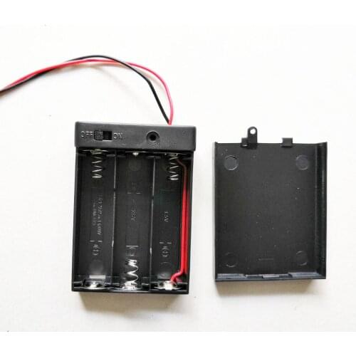 5pcs AA Battery Case Holder 3*AA Battery Storage Box Switch and cover on the same side