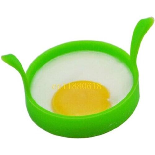 500pcs/lot Free Shipping Round Silicone Fried Egg Ring Mold Oven Poacher Pancake Egg Poach Ring Mould Kitchen Cooking Tool