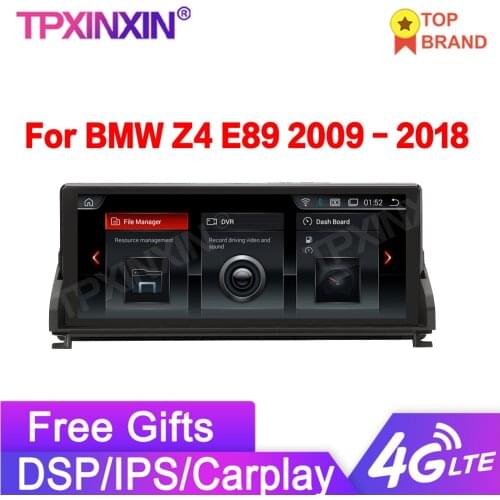 Android 10.0 4+64G For BMW Z4(E89) 2009-2018 4G LTE Display Car GPS Navigation Headunit dash Multimedia Player Auto Radio Stereo