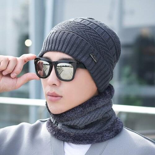 Brand Winter Knitted Beanies Hats Women Thick Warm Beanie Skullies Hat Female Knit Letter Bonnet Beanie Caps Outdoor Riding Sets