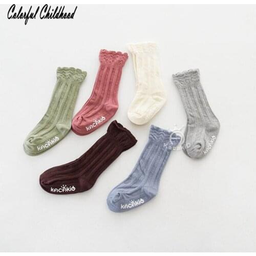 Children Girls Long socks Toddler baby boys knee high socks solid candy color leg warmer cotton warm boot socks 0-4t