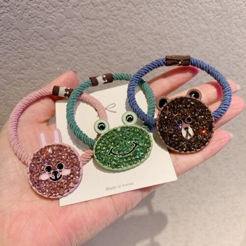 Crystal Elastic Hair Bands Cartoon Hair Ties For Women Korean Mujer Head Accessories Hyuna Wholesale