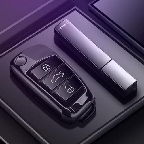 For Audi A3/A1/A2/Q2/Q3/S3 electroplate Car Key Case Cover Shell Bag
