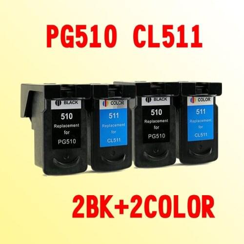 4pcs pg510 cl511 ink cartridge compatible for PG510XL CL511XL PIXMA MP230 MP240 MP490 MP492 MP499 iP2700 MP280 MX320 MX330