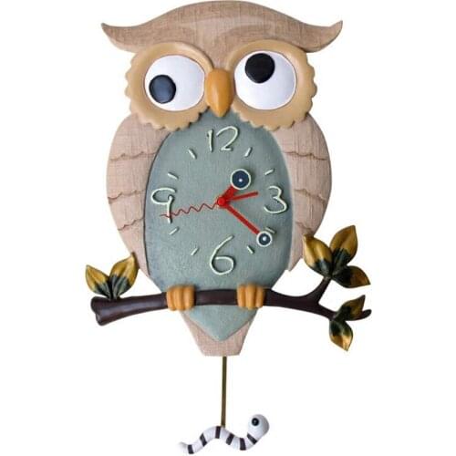 Creative Owl Wall Clock Silent Home Decor Gifts Home Decoration Accessories Modern Reloj Mural Wall Clocks Farmhouse 50KO543