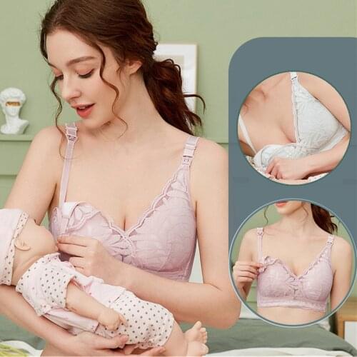 Laces Breastfeeding Maternity Nursing Bras for Pregnant Women Pregnancy Underwear Pumping Sleep Bras Soutien Gorge Elastic