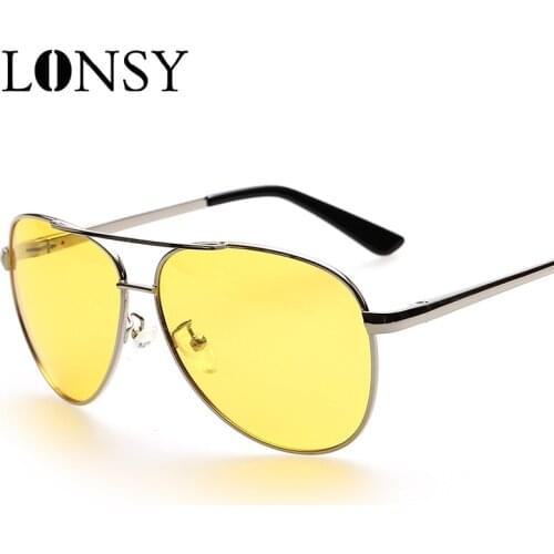 LONSY Men New Car Night Sunglasses Polarized Driving Glasses Male UV400 Protection Sunglasses Eyewear Accessories