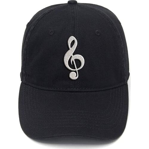 Lyprerazy Music Note Washed Cotton Adjustable Men Women Unisex Hip Hop Cool Flock Printing Baseball Cap