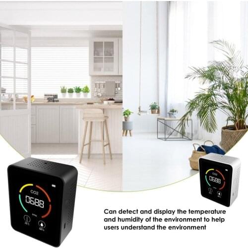 Desktop CO2 Monitor Indoor Air Quality Carbon Dioxide Detector Digital Temperature Humidity Sensor Tester Air Quality Monitor