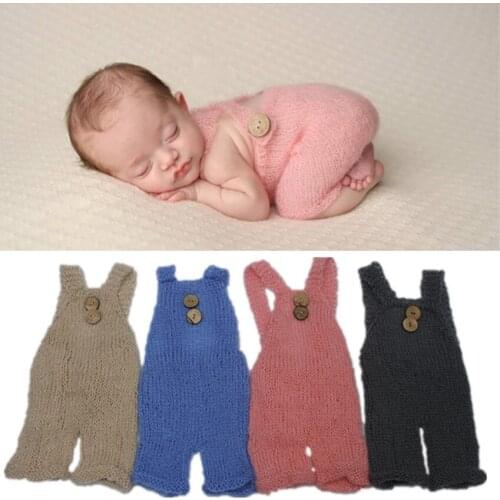 New childrens photography Cap with Pant studio sweater suit newborn baby photographed hand-woven wool clothes Adjustable Hat