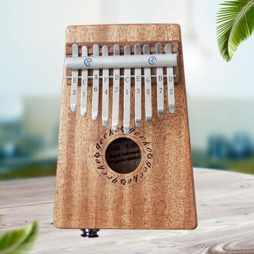 NEW Gecko 10 Key solid mahogany K10MEQ Kalimba African Thumb Piano Finger Percussion Keyboard Connect EQ