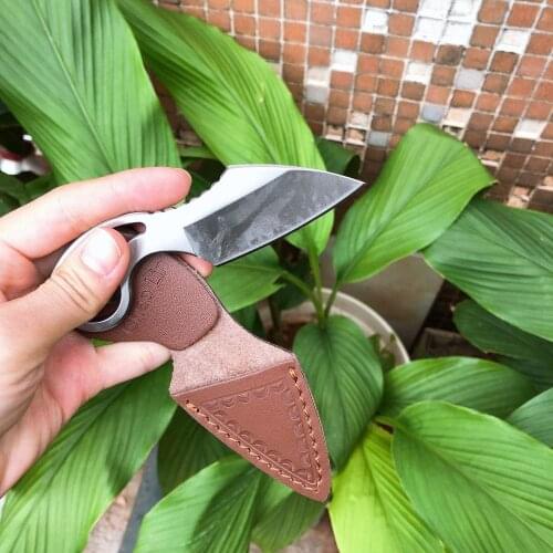 Fixed Blade Knife D2 Blade Camping Hunting Knife Pocket Straight Tool EDC