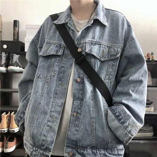 Autumn Denim Jacket Women Big Size Vintage Japanese Streetwear Loose And Casual Single Breasted All Match Ulzzang Coat Soft A090