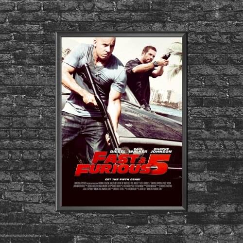 Fast & Furious 5 Movie Poster Wall Painting Home Decoration (No Frame)