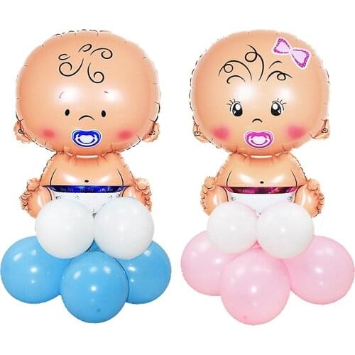 4D Transparent Balloon With Foil Bear Balloon Baby Boy Girl Bubble Balloon Baby Bath Gender Reveal Baby Shower Decoration Globos