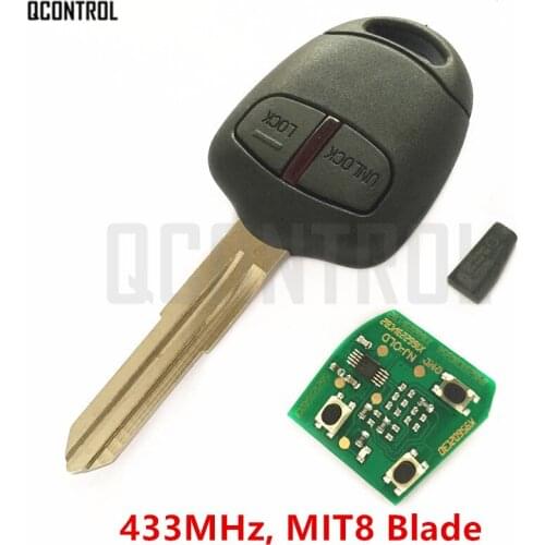 QCONTROL Car Remote Key Suit for MITSUBISHI Outlander Pajero Triton ASX Lancer MIT8 Blade 433MHz