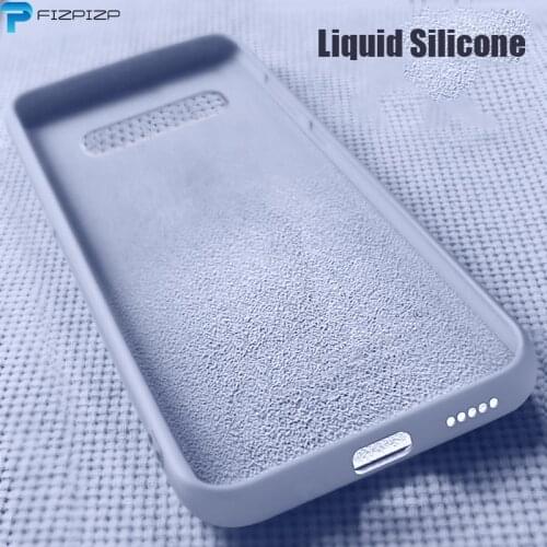 Luxury Liquid Silicone Case For Samsung Galaxy S10 5G S8 S9 Plus S10e Note 10 + Pro 9 8 Note9 S10+ Silicon Phone Soft Back Cover