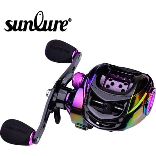 Sunlure Fishing Reel Carbon Shell Lightweight 7.2:1 Gear Ratio Max Drag 10KG Baitcasting Reel Casting Wheel Fishing Tackle