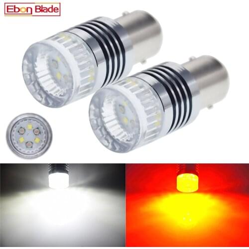 2x 1157 BAY15D P21/5W 30W High Power LED Car Turn Signal Lamp Reverse DRL Lights Auto Swichback Led White Amber Dual Color Bulbs
